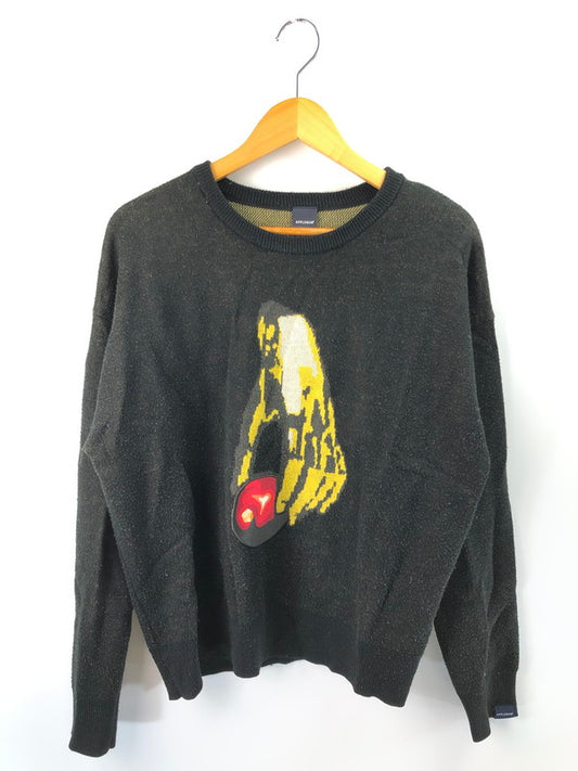 【現状渡し品】【メンズ】 APPLEBUM アップルバム GOLDEN APPLE CREW SWEATER ゴールデン アップル クルー セーター 142-250920-na-16-tag サイズ：M カラー：ブラック 万代Net店