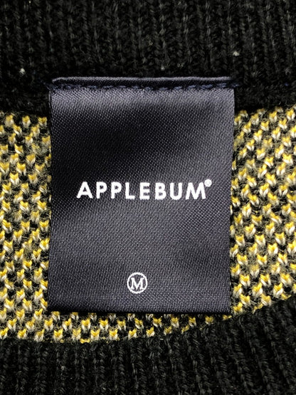 【現状渡し品】【メンズ】 APPLEBUM アップルバム GOLDEN APPLE CREW SWEATER ゴールデン アップル クルー セーター 142-250920-na-16-tag サイズ：M カラー：ブラック 万代Net店
