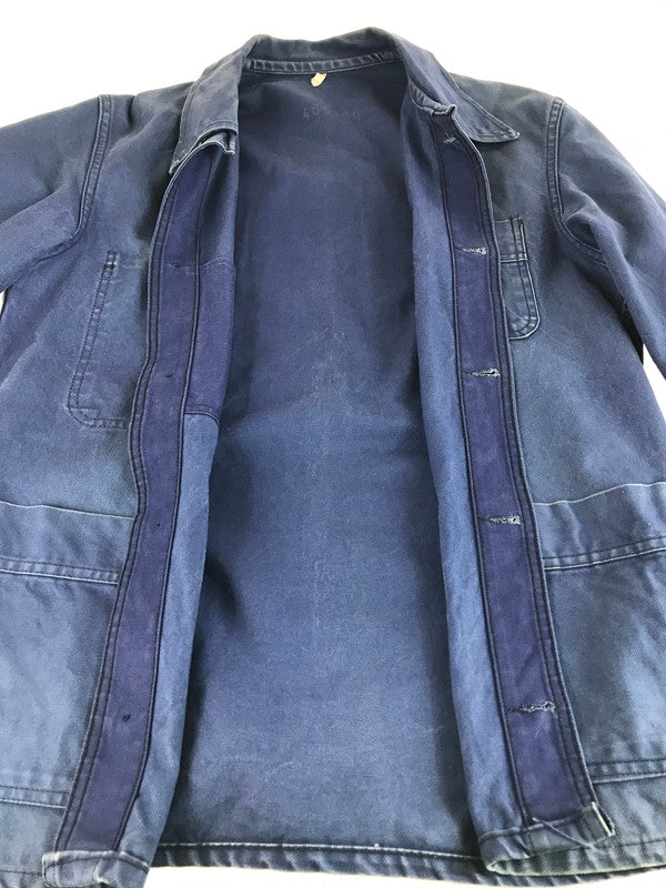 【中古品】【メンズ】 EURO VINTAGE ユーロヴィンテージ 40～50's MADE IN FRANCE FRENCH WORK JACKET フランス製 フレンチワーク ジャケット ライトアウター ヴィンテージ 146-250921-rt-03-tag サイズ：不明 カラー：ブルー 万代Net店