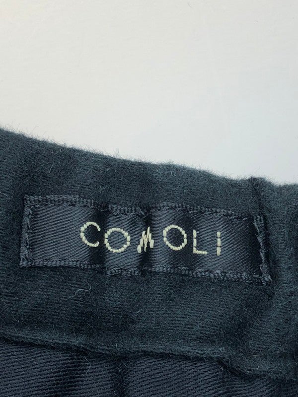 【中古品】【メンズ】 COMOLI コモリ MOLESKIN 2 TUCK PANTS BLACK A03-03037 モールスキン ツータック パンツ ブラック ボトムス 151-250922-rt-03-tag サイズ：3 カラー：ブラック 万代Net店