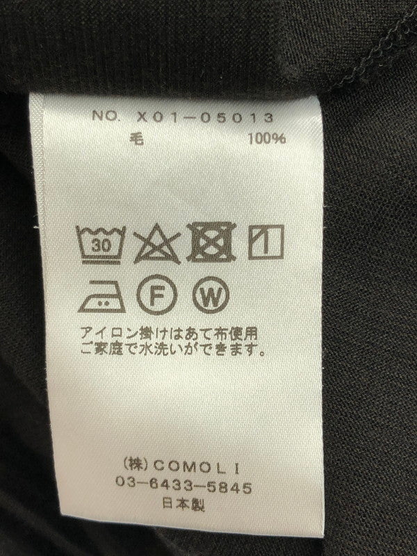 【現状渡し品】【メンズ】 COMOLI コモリ 23SS SUMMER WOOL 天竺 TEE X01-05013 サマーウール 天竺 Tシャツ 半袖Tシャツ 140-250920-na-12-tag サイズ：4 カラー：ブラウン 万代Net店