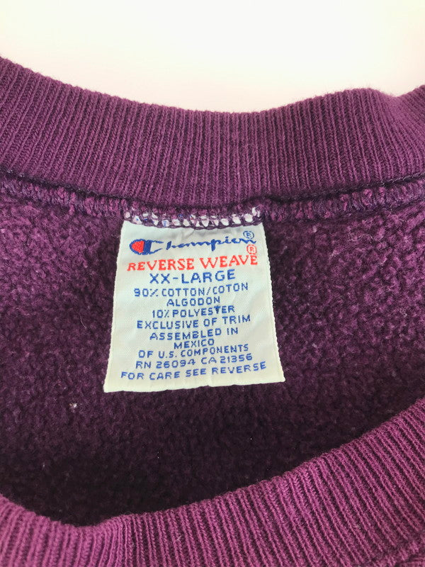 【中古品】【メンズ】 Champion チャンピオン 90's REVERSE WEAVE ONE POINT LOGO SWEATSHIRTS 90年代 リバースウィーブ ワンポイントロゴ スウェットシャツ 146-250915-rt-14-tag サイズ：XXL カラー：パープル 万代Net店