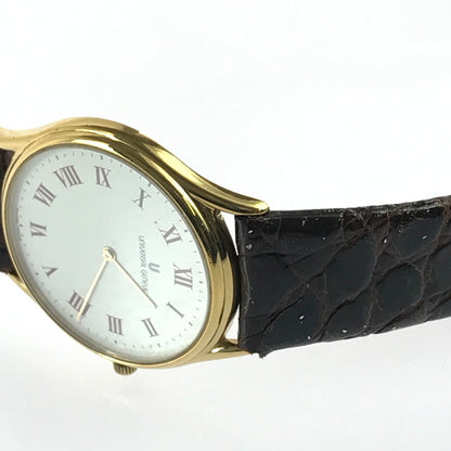 【現状渡し品】【メンズ】 UNIVERSAL GENEVE ユニバーサルジュネーブ 18K 金メッキ クォーツ 腕時計 197-251206-na-10-tag カラー：ブラウン 万代Net店