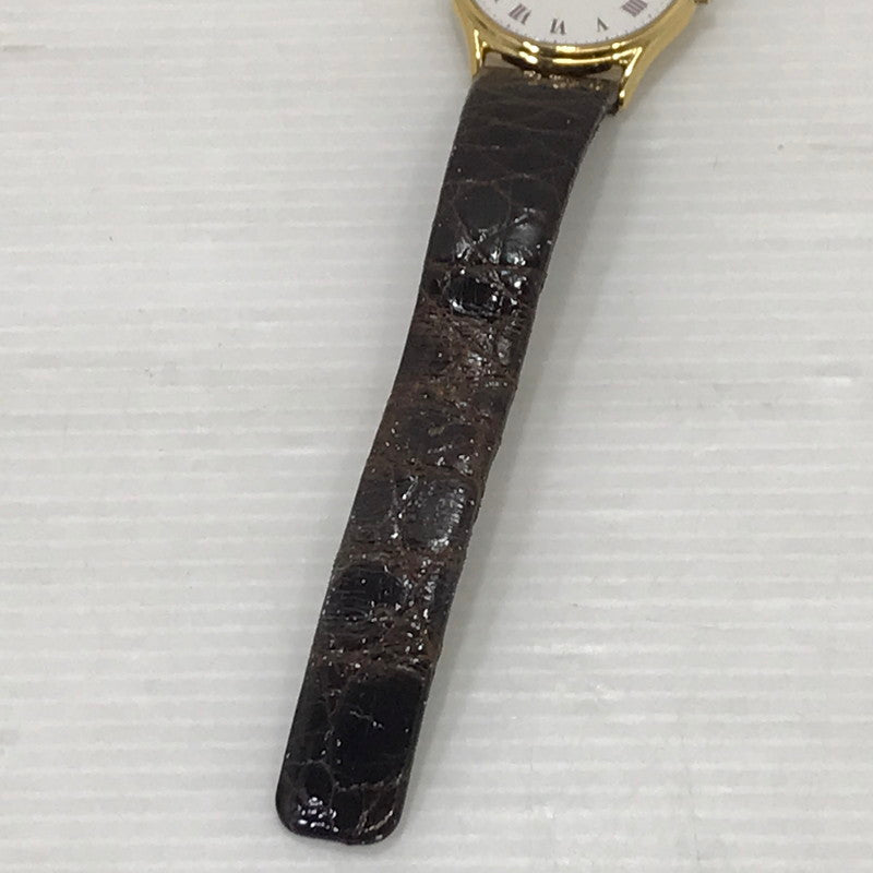 【現状渡し品】【メンズ】 UNIVERSAL GENEVE ユニバーサルジュネーブ 18K 金メッキ クォーツ 腕時計 197-251206-na-10-tag カラー：ブラウン 万代Net店