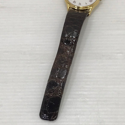 【現状渡し品】【メンズ】 UNIVERSAL GENEVE ユニバーサルジュネーブ 18K 金メッキ クォーツ 腕時計 197-251206-na-10-tag カラー：ブラウン 万代Net店