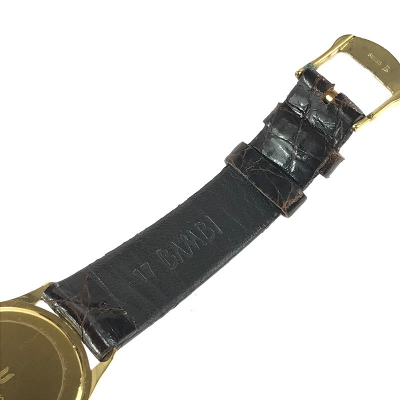 【現状渡し品】【メンズ】 UNIVERSAL GENEVE ユニバーサルジュネーブ 18K 金メッキ クォーツ 腕時計 197-251206-na-10-tag カラー：ブラウン 万代Net店