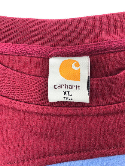 【中古品】【メンズ】 CARHARTT REWORKED カーハート リワークド CREWNECK SWEATSHIRT クルーネック スウェットシャツ トレーナー 長袖 トップス 146-260514-ki-09-tagh サイズ：XL カラー：レッド/ブルー 万代Net店