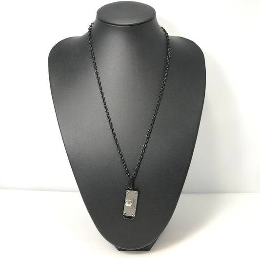 【中古品】【メンズ】 PHILIPP PLEIN フィリップ プレイン ドッグタグ プレート ネックレス アクセサリー 192-260627-na-17-tagh カラー：ブラック 万代Net店