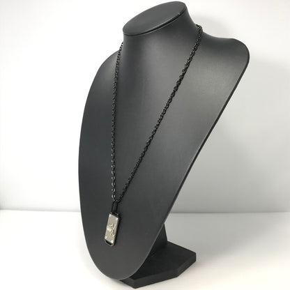 【中古品】【メンズ】 PHILIPP PLEIN フィリップ プレイン ドッグタグ プレート ネックレス アクセサリー 192-260627-na-17-tagh カラー：ブラック 万代Net店