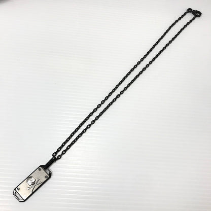 【中古品】【メンズ】 PHILIPP PLEIN フィリップ プレイン ドッグタグ プレート ネックレス アクセサリー 192-260627-na-17-tagh カラー：ブラック 万代Net店