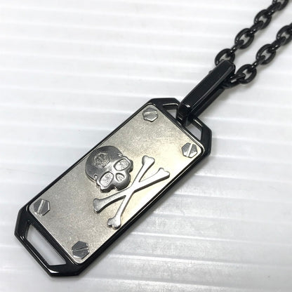 【中古品】【メンズ】 PHILIPP PLEIN フィリップ プレイン ドッグタグ プレート ネックレス アクセサリー 192-260627-na-17-tagh カラー：ブラック 万代Net店