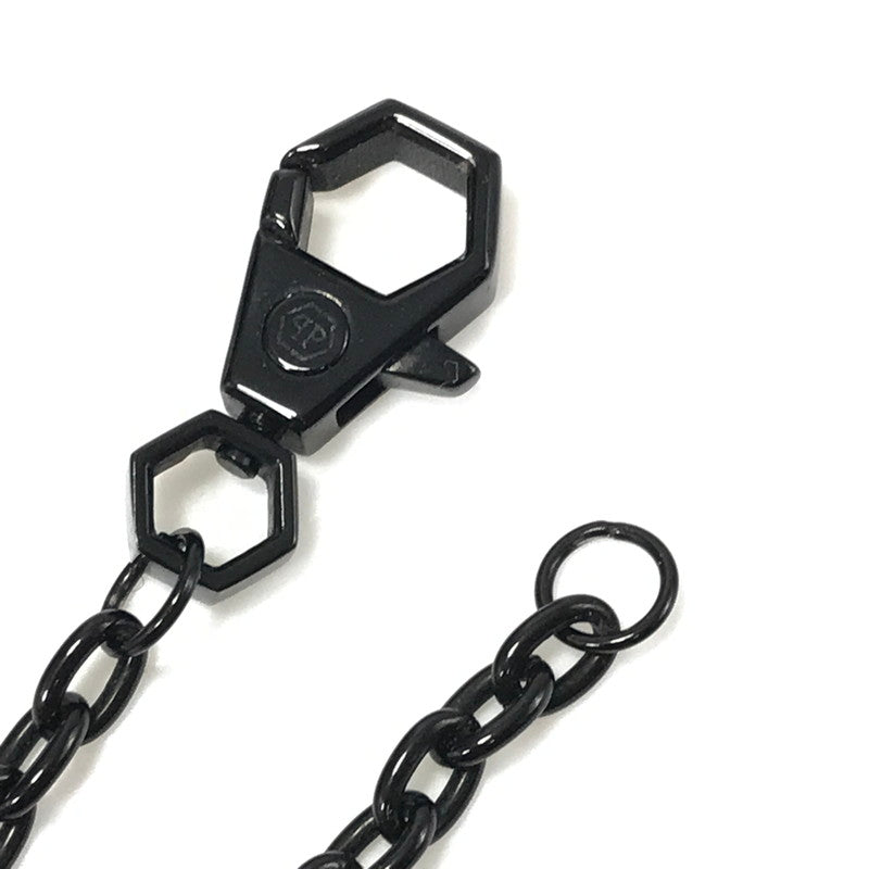 【中古品】【メンズ】 PHILIPP PLEIN フィリップ プレイン ドッグタグ プレート ネックレス アクセサリー 192-260627-na-17-tagh カラー：ブラック 万代Net店