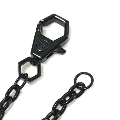 【中古品】【メンズ】 PHILIPP PLEIN フィリップ プレイン ドッグタグ プレート ネックレス アクセサリー 192-260627-na-17-tagh カラー：ブラック 万代Net店