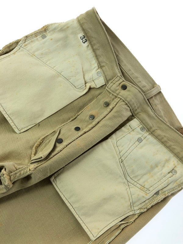 【中古品】【メンズ】 WAREHOUSE ウエアハウス STRAIGHT DENIM PANTS 旧タグ 501XXレプリカ ストレートデニム アメカジ 156-260823-su-09-tagh サイズ：33 カラー：ベージュ 万代Net店