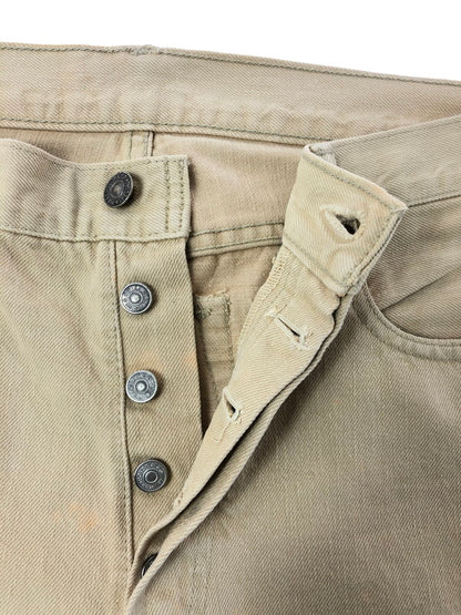【中古品】【メンズ】 WAREHOUSE ウエアハウス STRAIGHT DENIM PANTS 旧タグ 501XXレプリカ ストレートデニム アメカジ 156-260823-su-09-tagh サイズ：33 カラー：ベージュ 万代Net店