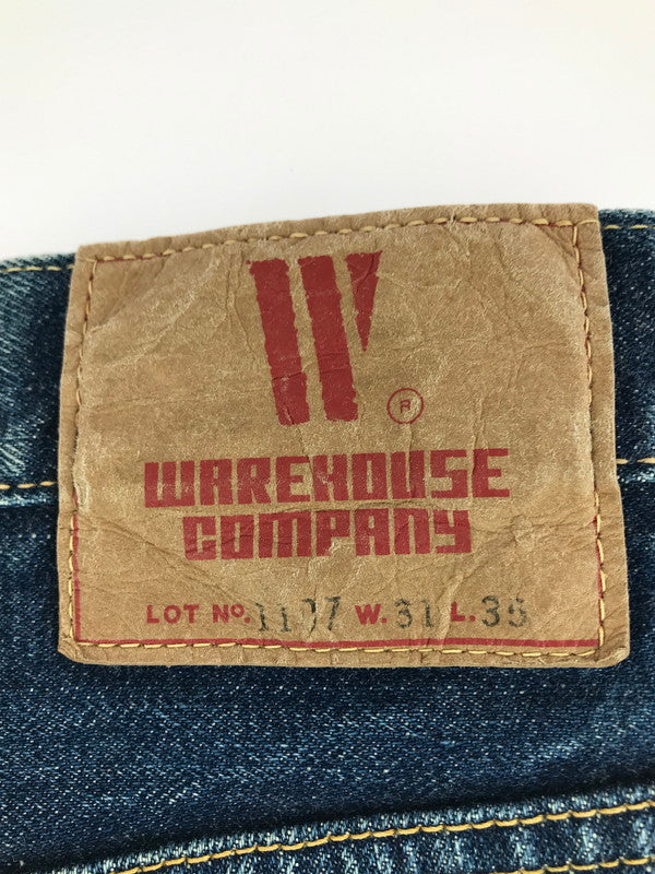 【中古品】【メンズ】 WAREHOUSE ウエアハウス STRAIGHT DENIM PANTS LOT1107 ストレート デニム パンツ ジーンズ ボトムス 156-250921-rt-19-tag サイズ：33 カラー：インディゴ 万代Net店