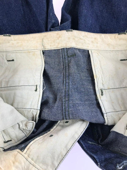 【中古品】【メンズ】 BUTTON FLY DENIM WIDE PANTS ボタンフライ デニム ワイドパンツ ジーンズ ボトムス 156-250921-rt-17-tag サイズ：33 カラー：インディゴ 万代Net店