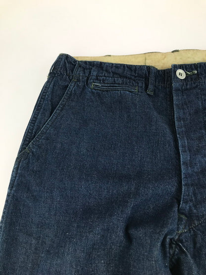 【中古品】【メンズ】 BUTTON FLY DENIM WIDE PANTS ボタンフライ デニム ワイドパンツ ジーンズ ボトムス 156-250921-rt-17-tag サイズ：33 カラー：インディゴ 万代Net店