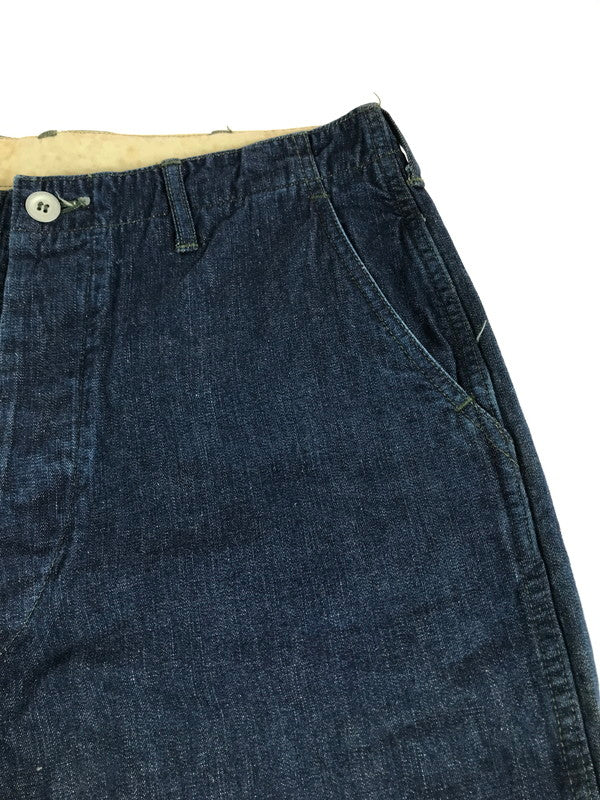 【中古品】【メンズ】 BUTTON FLY DENIM WIDE PANTS ボタンフライ デニム ワイドパンツ ジーンズ ボトムス 156-250921-rt-17-tag サイズ：33 カラー：インディゴ 万代Net店