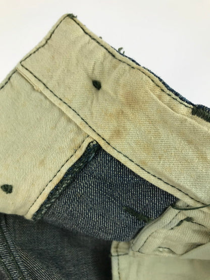 【中古品】【メンズ】 BUTTON FLY DENIM WIDE PANTS ボタンフライ デニム ワイドパンツ ジーンズ ボトムス 156-250921-rt-17-tag サイズ：33 カラー：インディゴ 万代Net店