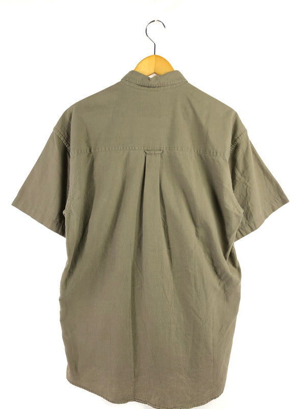 【中古品】【メンズ】 80's LINEN COTTON S/S SHIRT 80年代 リネン コットン ショートスリーブ シャツ トップス 146-260410-rt-17-tag サイズ：M カラー：ベージュ系 万代Net店