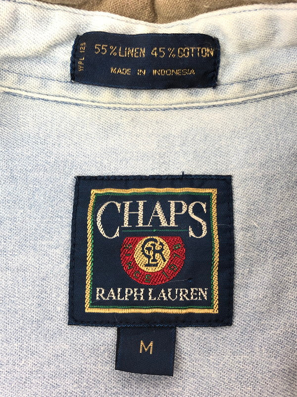 【中古品】【メンズ】 80's LINEN COTTON S/S SHIRT 80年代 リネン コットン ショートスリーブ シャツ トップス 146-260410-rt-17-tag サイズ：M カラー：ベージュ系 万代Net店
