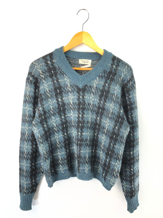 【現状渡し品】【メンズ】 PURITAN ピューリタン 60'S V NECK KNIT SWEATHER 60年代 Vネック ニット セーター 146-250920-na-17-tag サイズ：42 カラー：ブルー系 万代Net店
