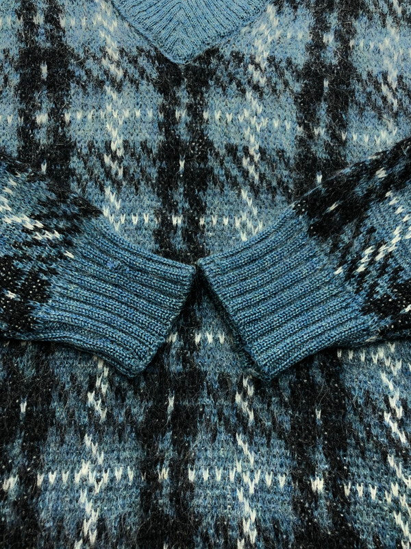 【現状渡し品】【メンズ】 PURITAN ピューリタン 60'S V NECK KNIT SWEATHER 60年代 Vネック ニット セーター 146-250920-na-17-tag サイズ：42 カラー：ブルー系 万代Net店