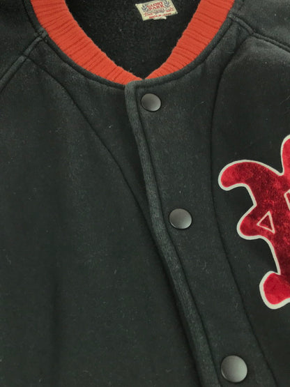 【中古品】THE FLAT HEAD ザフラットヘッド GLORYPARK SWEAT STADIUM JACKET グローリーパーク スウェット スタジアムジャケット 145-250918-rt-17-tag サイズ：38 カラー：ブラック 万代Net店