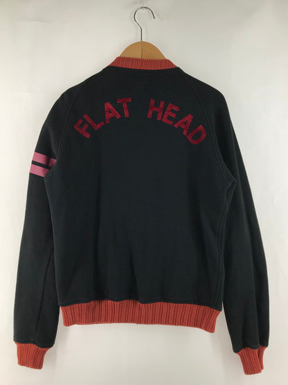 【中古品】THE FLAT HEAD ザフラットヘッド GLORYPARK SWEAT STADIUM JACKET グローリーパーク スウェット スタジアムジャケット 145-250918-rt-17-tag サイズ：38 カラー：ブラック 万代Net店