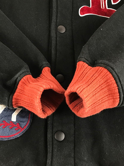 【中古品】THE FLAT HEAD ザフラットヘッド GLORYPARK SWEAT STADIUM JACKET グローリーパーク スウェット スタジアムジャケット 145-250918-rt-17-tag サイズ：38 カラー：ブラック 万代Net店