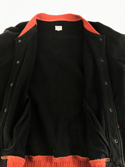 【中古品】THE FLAT HEAD ザフラットヘッド GLORYPARK SWEAT STADIUM JACKET グローリーパーク スウェット スタジアムジャケット 145-250918-rt-17-tag サイズ：38 カラー：ブラック 万代Net店