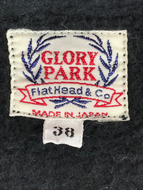 【中古品】THE FLAT HEAD ザフラットヘッド GLORYPARK SWEAT STADIUM JACKET グローリーパーク スウェット スタジアムジャケット 145-250918-rt-17-tag サイズ：38 カラー：ブラック 万代Net店
