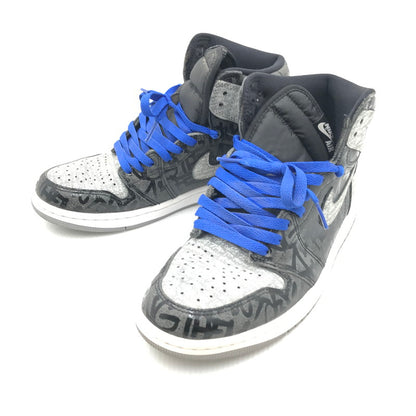 【中古品】【メンズ】 NIKE ナイキ AIR JORDAN 1 HIGH OG 555088-036 エアジョーダン 1 ハイ スニーカー 靴 160-250917-na-13-tag サイズ：26cm US 8 カラー："REBELLIONAIRE" BLACK/WHITE-PARTICLE GREY 万代Net店