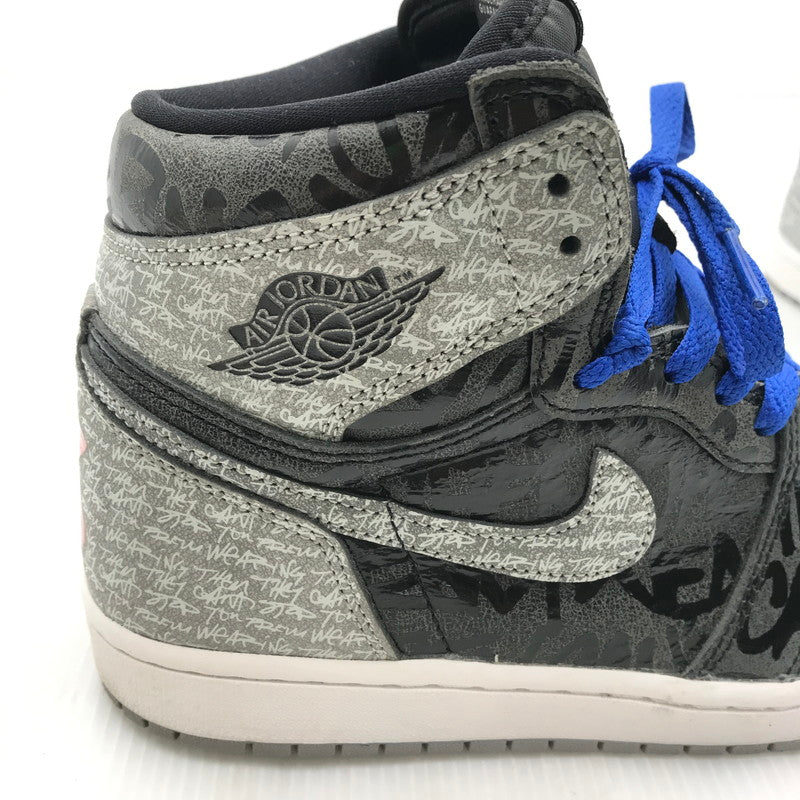 【中古品】【メンズ】 NIKE ナイキ AIR JORDAN 1 HIGH OG 555088-036 エアジョーダン 1 ハイ スニーカー 靴 160-250917-na-13-tag サイズ：26cm US 8 カラー："REBELLIONAIRE" BLACK/WHITE-PARTICLE GREY 万代Net店
