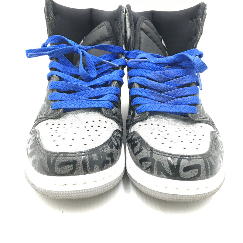 【中古品】【メンズ】 NIKE ナイキ AIR JORDAN 1 HIGH OG 555088-036 エアジョーダン 1 ハイ スニーカー 靴 160-250917-na-13-tag サイズ：26cm US 8 カラー："REBELLIONAIRE" BLACK/WHITE-PARTICLE GREY 万代Net店