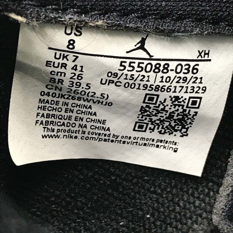 【中古品】【メンズ】 NIKE ナイキ AIR JORDAN 1 HIGH OG 555088-036 エアジョーダン 1 ハイ スニーカー 靴 160-250917-na-13-tag サイズ：26cm US 8 カラー："REBELLIONAIRE" BLACK/WHITE-PARTICLE GREY 万代Net店