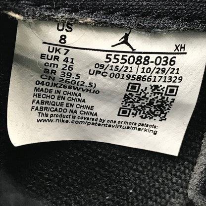 【中古品】【メンズ】 NIKE ナイキ AIR JORDAN 1 HIGH OG 555088-036 エアジョーダン 1 ハイ スニーカー 靴 160-250917-na-13-tag サイズ：26cm US 8 カラー："REBELLIONAIRE" BLACK/WHITE-PARTICLE GREY 万代Net店