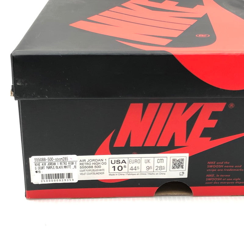 【中古品】【メンズ】 NIKE ナイキ AIR JORDAN HIGH OG 555088-500 エアジョーダン1 レトロ ハイ OG スニーカー 靴 160-250925-rt-15-tag サイズ：28.5cm US 10.5 カラー：COURT PURPLE/BLACK-WHITE 万代Net店