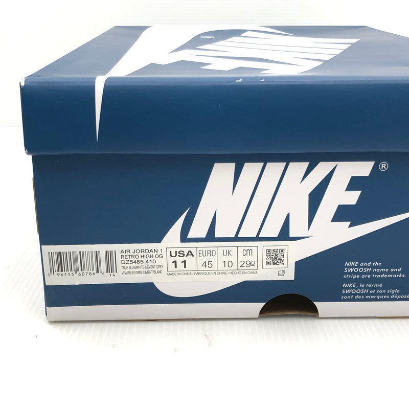 【中古品】【メンズ】 NIKE ナイキ AIR JORDAN 1 HIGH OG DZ5485-410 エアジョーダン1 ハイ OG スニーカー 靴 160-250925-rt-17-tag サイズ：29cm US 11 カラー：TRUE BLUE/WHITE-CEMENT GREY 万代Net店