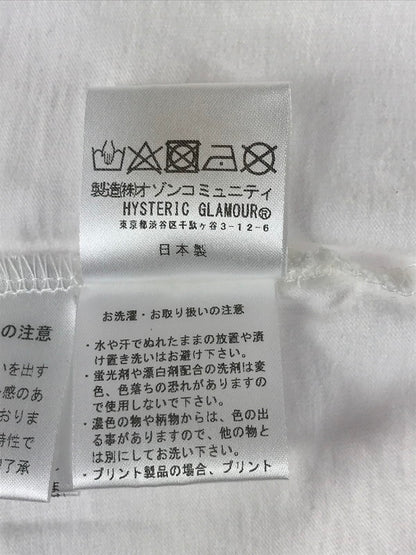 【中古美品】【メンズ】 HYSTERIC GLAMOUR ヒステリックグラマー × 野口強 ノグチ ツヨシ CHECKER FLAG TEE 02233CT12400 チェッカーフラッグTシャツ 半袖Tシャツ トップス 140-250925-rt-03-tag カラー：ホワイト 万代Net店