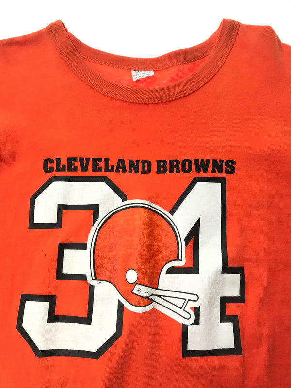 【中古品】【メンズ】 CHAMPION チャンピオン 80's CLEVELAND BROWNS FOOTBALL S/S TEE 80年代 フットボール Tシャツ 半袖Tシャツ トリコタグ前期 146-260511-ty-01-tagh サイズ：XL カラー：オレンジ 万代Net店