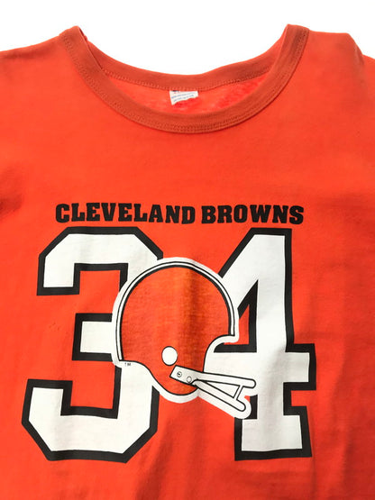 【中古品】【メンズ】 CHAMPION チャンピオン 80's CLEVELAND BROWNS FOOTBALL S/S TEE 80年代 フットボール Tシャツ 半袖Tシャツ トリコタグ前期 146-260511-ty-01-tagh サイズ：XL カラー：オレンジ 万代Net店