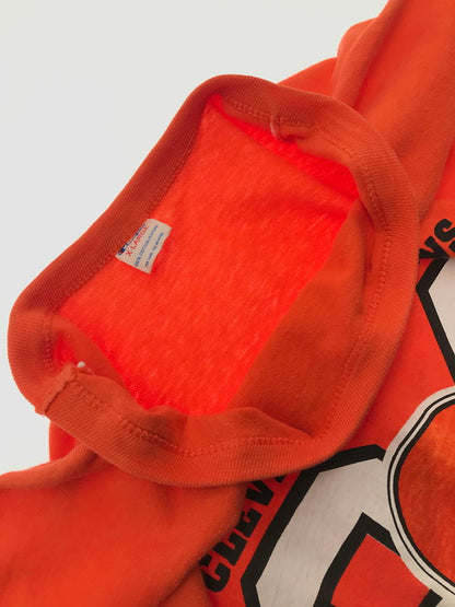 【中古品】【メンズ】 CHAMPION チャンピオン 80's CLEVELAND BROWNS FOOTBALL S/S TEE 80年代 フットボール Tシャツ 半袖Tシャツ トリコタグ前期 146-260511-ty-01-tagh サイズ：XL カラー：オレンジ 万代Net店