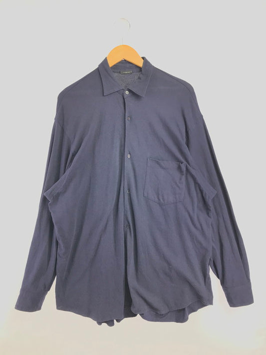 【中古品】【メンズ】 COMOLI コモリ 24SS JERSEY COMOLI SHIRT Z01－05015 ジャージー コモリ シャツ 140-260522-rt-17-tagh サイズ：2 カラー：ネイビー 万代Net店