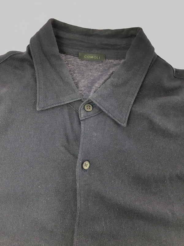 【中古品】【メンズ】 COMOLI コモリ 24SS JERSEY COMOLI SHIRT Z01－05015 ジャージー コモリ シャツ 140-260522-rt-17-tagh サイズ：2 カラー：ネイビー 万代Net店