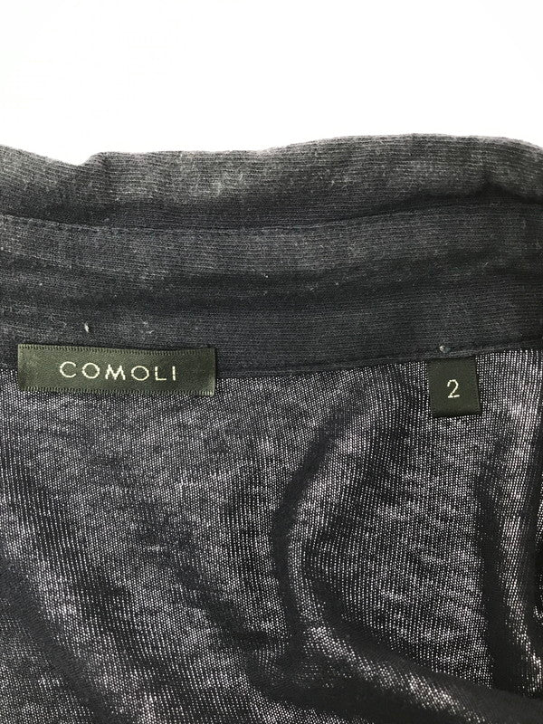 【中古品】【メンズ】 COMOLI コモリ 24SS JERSEY COMOLI SHIRT Z01－05015 ジャージー コモリ シャツ 140-260522-rt-17-tagh サイズ：2 カラー：ネイビー 万代Net店