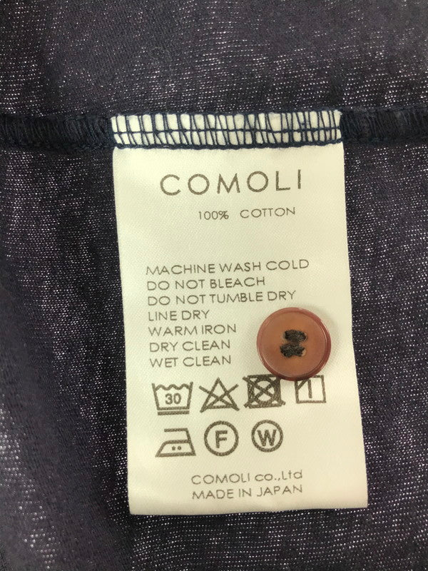 【中古品】【メンズ】 COMOLI コモリ 24SS JERSEY COMOLI SHIRT Z01－05015 ジャージー コモリ シャツ 140-260522-rt-17-tagh サイズ：2 カラー：ネイビー 万代Net店