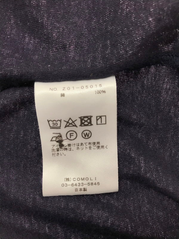 【中古品】【メンズ】 COMOLI コモリ 24SS JERSEY COMOLI SHIRT Z01－05015 ジャージー コモリ シャツ 140-260522-rt-17-tagh サイズ：2 カラー：ネイビー 万代Net店