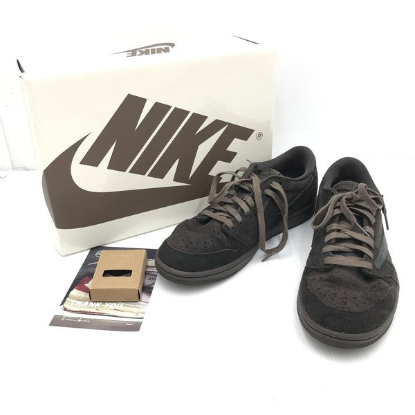 【中古品】【メンズ】 NIKE ナイキ × TRAVIS SCOTT トラヴィス スコット コラボ AIR JORDAN 1 LOW OG SP VELVET DM7866-202 スニーカー 靴 160-250926-rt-02-tag サイズ：27ccm US 9 カラー：ベルベットブラウン アンド ダークモカ 万代Net店